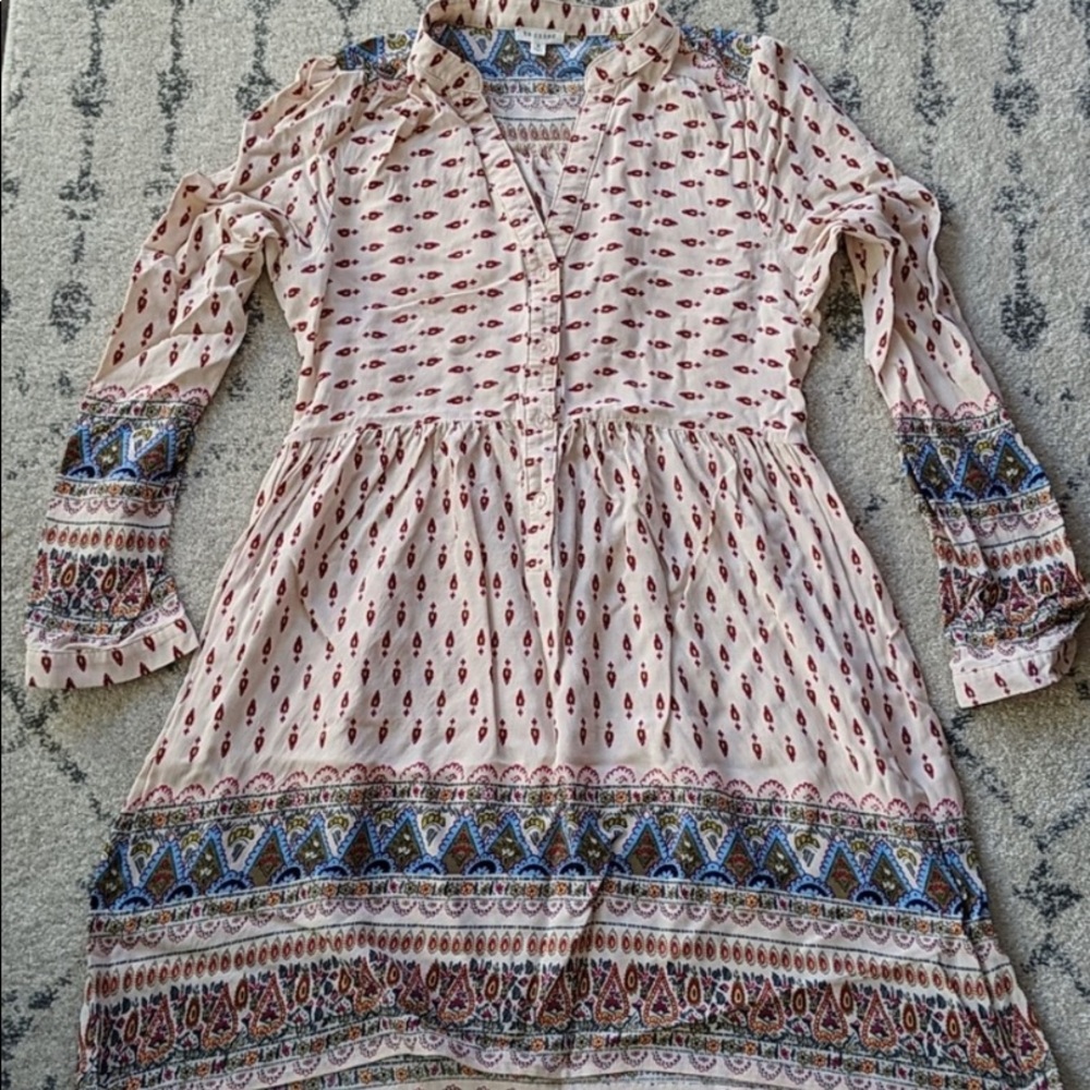 En creme boho dress
